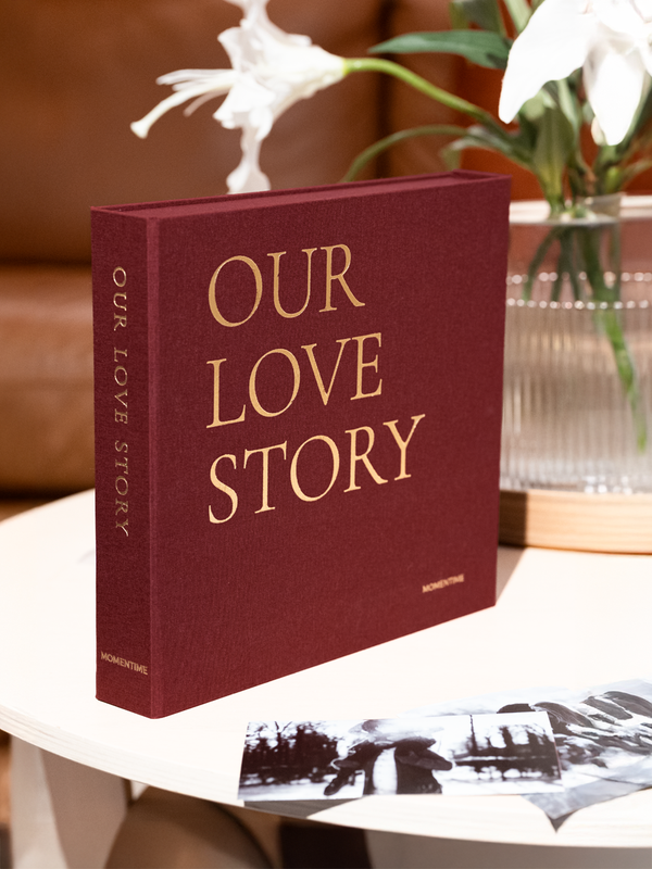 PHOTO ALBUM OUR LOVE STORY BURGUNDY